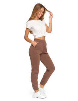 Damskie spodnie dresowe ocieplane z wysokim stanem  - produkt 2