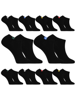 Męskie skarpetki stopki z kolorowymi oznaczeniami 10-pak