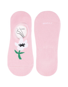 Skarpetki damskie stopki niskie z kwiatowym motywem 3-pak  - produkt 2