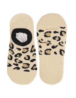 Skarpetki damskie stopki czarne w panterkę i paski 3-pak - produkt 2