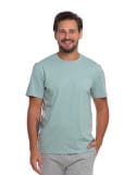 T-shirt męski bawełniany bez bocznych szwów