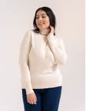 Sweter damski golf wiskozowy klasyczny z długim rękawem