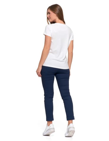Koszulki i T-shirty - T-shirt damski bawełniany z morskim motywem BIAŁY - produkt 3