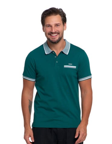 Koszulka męska polo bawełniana - ZIELONY