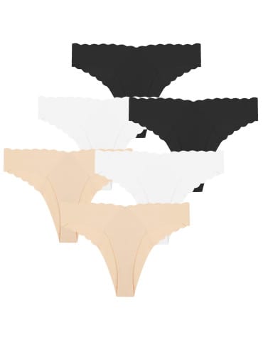 Majtki figi damskie bikini bezszwowe 6-pak - WIELOKOLOROWY