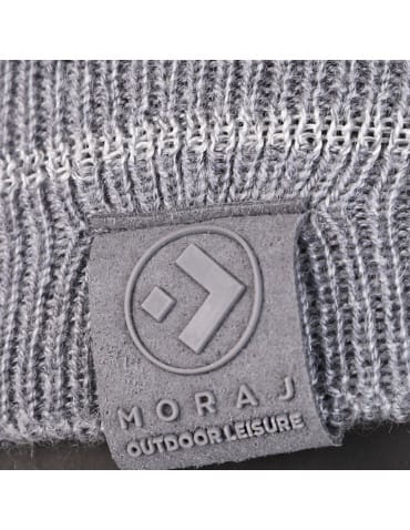 Czapki zimowe - Czapka męska zimowa z przędzą odblaskową i wełną merino SZARY - produkt 1