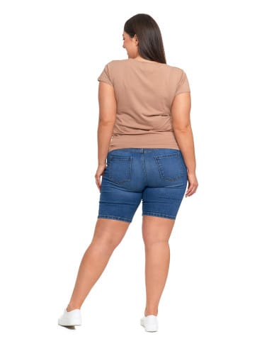 Koszulki i T-shirty - T-shirt damski z okrągłym dekoltem plus size MOKKA - produkt 7