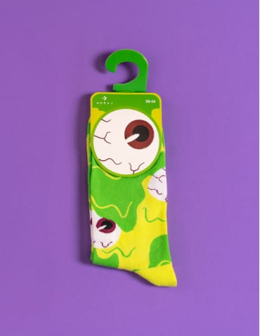 Skarpetki długie - Skarpetki męskie długie halloween ZIELONY - produkt 3
