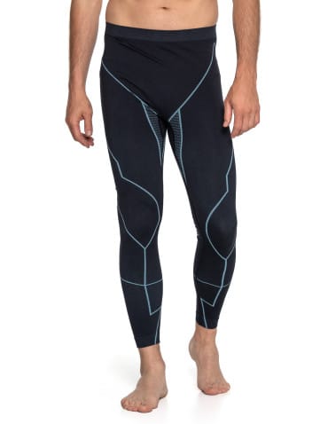 Męska bielizna termoaktywna legginsy z jonami srebra - NIEBIESKI  - produkt 2
