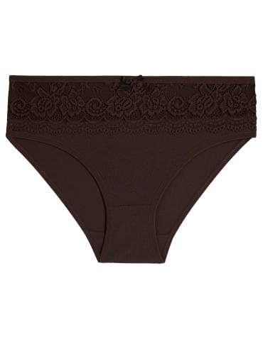 Majtki figi - Majtki figi bikini bawełniane z koronkowym pasem 4-pak WIELOKOLOROWY - produkt 4