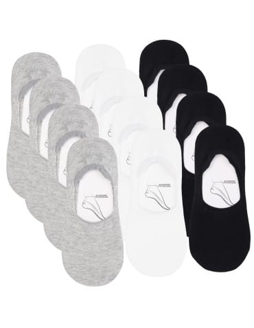Skarpety niskie stopki unisex basic bez wzoru 12-pak - WIELOKOLOROWY