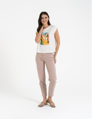 Koszulki z krótkim rękawem - T-shirt damski bawełniany z nadrukiem WZÓR 2 - produkt 5