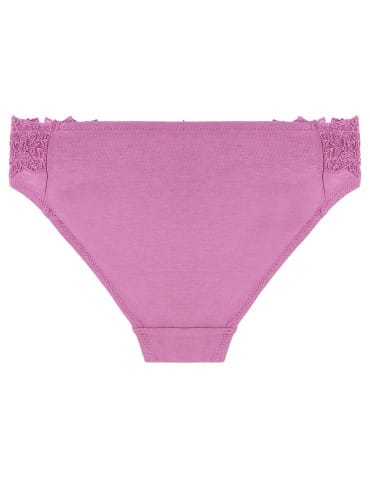 Majtki figi - Majtki damskie mini bikini wiskozowe z ozdobną koronką 6-pak - produkt 3