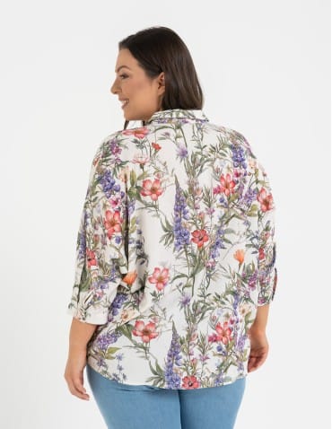 Koszule - Koszula damska oversize lekka ze 100% wiskozy WZ&Oacute;R 1 - produkt 17