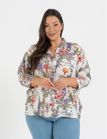 Koszule - Koszula damska oversize lekka ze 100% wiskozy WZ&Oacute;R 1 - produkt 11