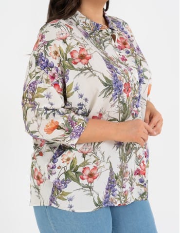 Koszule - Koszula damska oversize lekka ze 100% wiskozy WZ&Oacute;R 1 - produkt 14