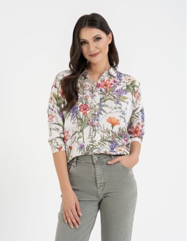 Koszule - Koszula damska oversize lekka ze 100% wiskozy WZ&Oacute;R 1 - produkt 6