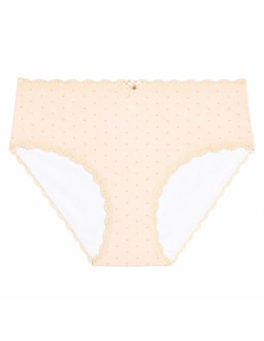 Majtki damskie maxi bikini bawełniane z koronką komplet 5-pak - WIELOKOLOROWY  - produkt 2