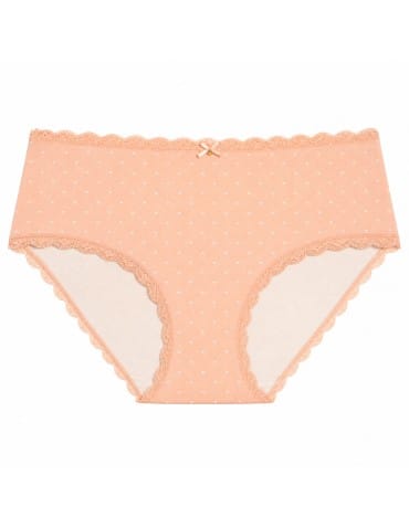 Majtki z wysokim stanem - Majtki damskie maxi bikini bawełniane z koronką komplet 5-pak WIELOKOLOROWY - produkt 3