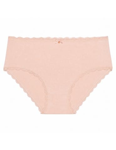 Majtki z wysokim stanem - Majtki damskie maxi bikini bawełniane z koronką komplet 5-pak WIELOKOLOROWY - produkt 5