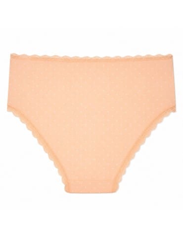 Majtki z wysokim stanem - Majtki damskie maxi bikini bawełniane z koronką komplet 5-pak WIELOKOLOROWY - produkt 7