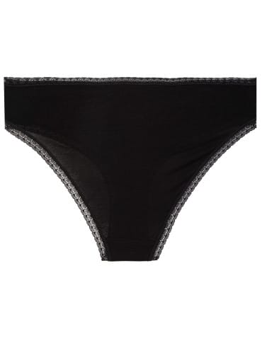 Majtki damskie figi bikini wiskozowe wykończone koronkową lam&oacute;wką 3-pak - WIELOKOLOROWY  - produkt 2
