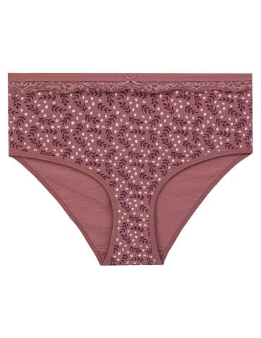 Majtki damskie maxi bikini bawełniane z koronkową falbanką 4-pak - WIELOKOLOROWY  - produkt 2