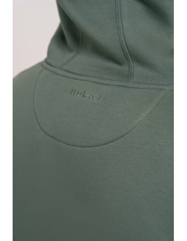Bluzy dresowe - Bluza dresowa męska wygodna gruba rozpinana z kapturem ocieplana ZIELONY - produkt 7