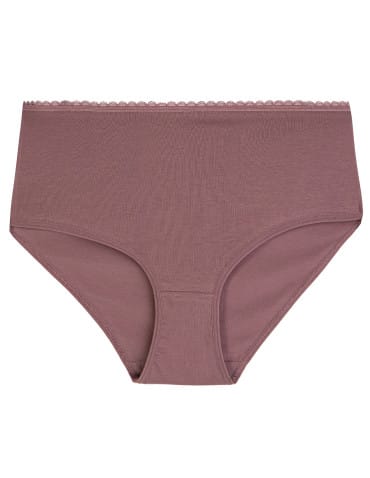 Majtki damskie z wysokim stanem zestaw bawełniane bikini gładkie 3-pak - WIELOKOLOROWY  - produkt 2