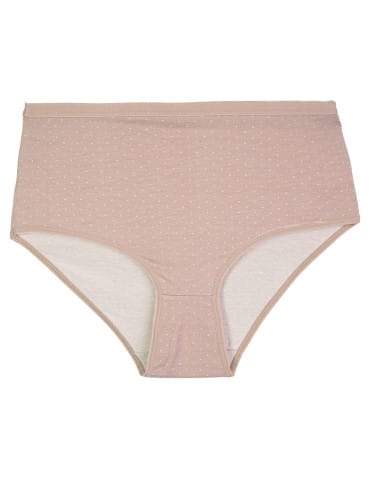 Majtki z wysokim stanem - Majtki damskie maxi bikini bawełniane figi wzór w drobne kropki 5-pak WIELOKOLOROWY - produkt 4