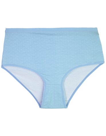 Majtki z wysokim stanem - Majtki damskie maxi bikini bawełniane figi wzór w drobne kropki 5-pak WIELOKOLOROWY - produkt 6