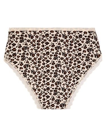 Majtki z wysokim stanem - Figi damskie maxi bikini bawełniane wzorzyste majtki z koronką i wyższym stanem 5-pak WIELOKOLOROWY - produkt 3