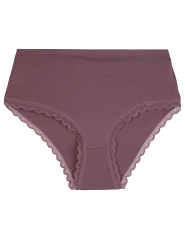 Majtki z wysokim stanem - Figi damskie maxi bikini bawełniane wzorzyste majtki z koronką i wyższym stanem 5-pak WIELOKOLOROWY - produkt 7