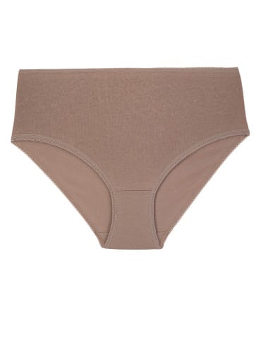 Majtki z wysokim stanem - Figi damskie bikini maxi bawełniane w prążek z wysokim stanem 3-pak WIELOKOLOROWY - produkt 3