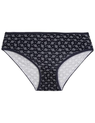 Majtki figi - Wygodne figi damskie bikini bawełniane gładkie i wzorzyste w kwiatki zestaw 6-pak WIELOKOLOROWY - produkt 4