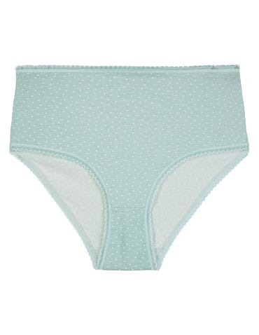 Majtki z wysokim stanem - Figi damskie maxi bikini bawełniane z wysokim stanem pastelowe kolory 6-pak WIELOKOLOROWY - produkt 4