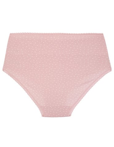 Majtki z wysokim stanem - Figi damskie maxi bikini bawełniane z wysokim stanem pastelowe kolory 6-pak WIELOKOLOROWY - produkt 7