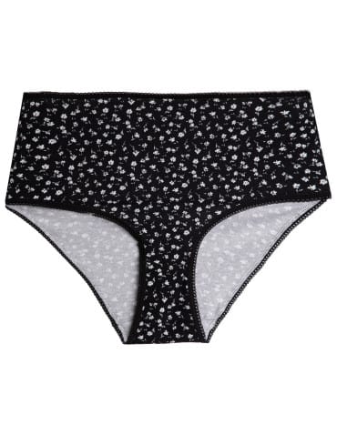 Majtki z wysokim stanem - Majtki damskie maxi bikini z bawełny wysoki stan gładkie i wzorzyste duży zestaw 7-pak WIELOKOLOROWY - produkt 5