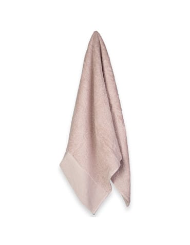Kąpielowe - Ręcznik łazienkowy bawełniany 50x100 cm miękki i chłonny z żakardową bordiurą lurex JASNY R&Oacute;Ż - produkt 3