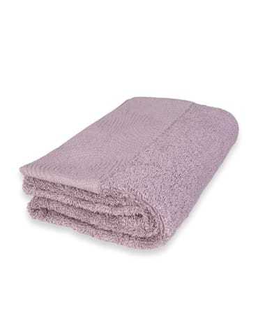 Kąpielowe - Ręcznik łazienkowy bawełniany 50x100 cm miękki i chłonny z żakardową bordiurą lurex JASNY FIOLET - produkt 5