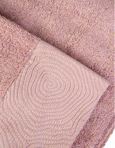 Ręcznik łazienkowy bawełniany 50x100 cm miękki i chłonny z żakardową bordiurą lurex - R&Oacute;ŻOWY  - produkt 2