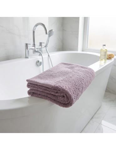 Ręcznik łazienkowy bawełniany 50x100 cm miękki i chłonny z żakardową bordiurą lurex - JASNY FIOLET