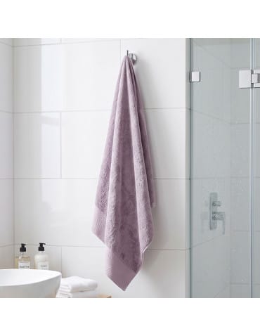 Ręcznik kąpielowy bawełniany 70x140 chłonny duży z błyszczącą nitką lurex - JASNY FIOLET