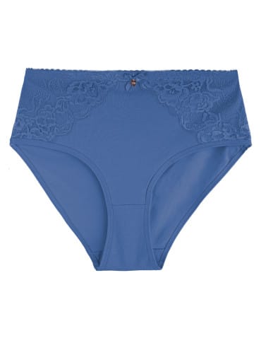Majtki damskie Maxi bikini z wysokim stanem i koronką 3-pak - WIELOKOLOROWY  - produkt 2