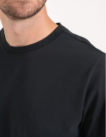 T-shirt męski z bawełny merceryzowanej 100% Premium koszulka gładka z kr&oacute;tkim rękawem - CZARNY  - produkt 2