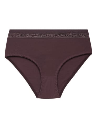 Majtki z wysokim stanem - Majtki damskie maxi bikini z wysokim stanem i koronką zestaw 3-pak WIELOKOLOROWY - produkt 4