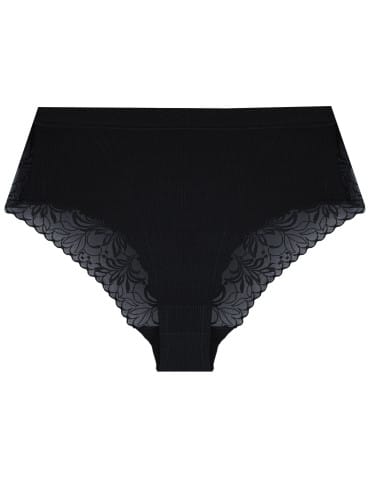 Majtki z wysokim stanem - Majtki damskie wiskozowe maxi bikini prążkowane z koronką zestaw 4-pak WIELOKOLOROWY - produkt 3