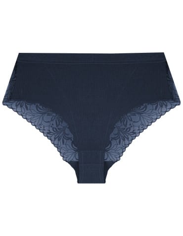 Majtki z wysokim stanem - Majtki damskie wiskozowe maxi bikini prążkowane z koronką zestaw 4-pak WIELOKOLOROWY - produkt 5