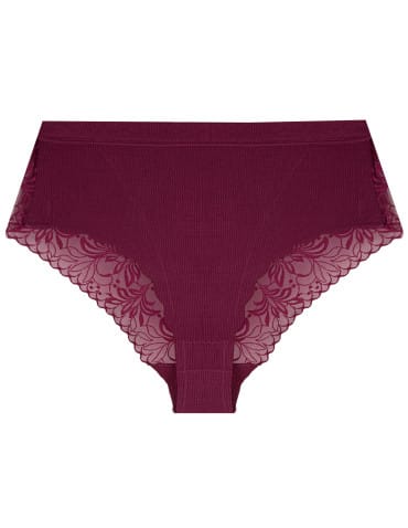 Majtki z wysokim stanem - Majtki damskie wiskozowe maxi bikini prążkowane z koronką zestaw 4-pak WIELOKOLOROWY - produkt 6