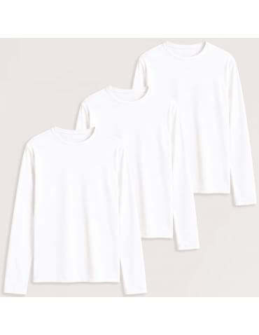 Wielopak koszulek męskich z długim rękawem bawełniane dopasowane Slim Fit 3-pak XL